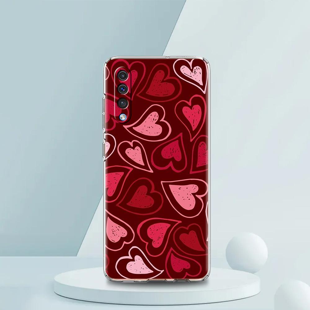 Красочный чехол с сердцем для Samsung A16 A14 A12 A22 A32 5G A34 A42 A52 A54 A50 A70 A72 A30 A40 A20E A10S A02S A04S A06