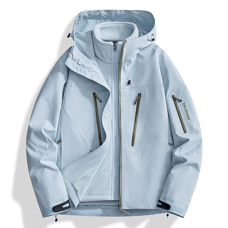 Куртка для альпинизма Bird Home Custom Logo 3-в-1 с ветрозащитой и вышитым логотипом и бархатной подкладкой для мужчин и женщин