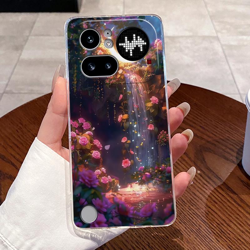 Чехол для Nothing Phone 4a Pro Прозрачный Роскошный Милый Кролик с Сердечком Смешной Мягкий Силиконовый Задняя Крышка из ТПУ для Nothing Phone4A Pro