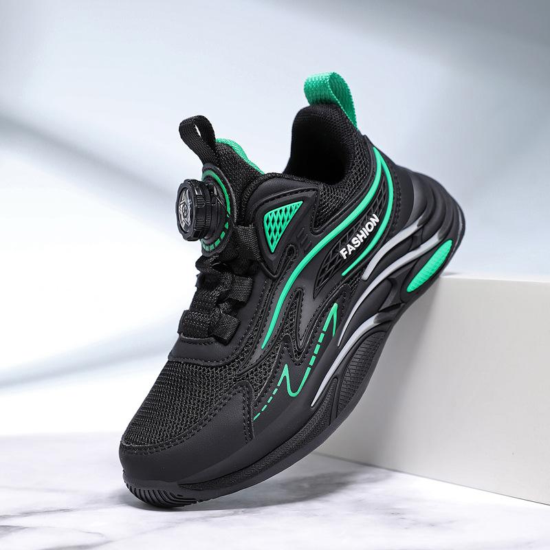 2026 spring and autumn new rotating buckle children's sneakers boys non-slip dad shoes running shoes