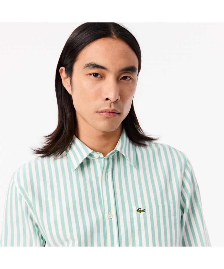 LACOSTE Men'S Oxford Striped Shirt Ch7549-54N Jk1
