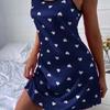 Women Sexy Ice Silky Pajamas Nightgowns Nightdress Slip Skirt Red Black Low Cut Comfortable Casual Summer