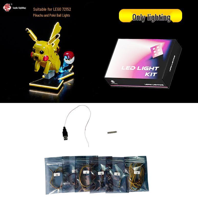 Лампа из строительных блоков, совместимая с наборами LEGO Pokémon Пикачу и Покебол (72152)