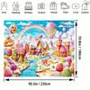 Candy Land Background Gingerbread Party Background Shower Birthday Decoration Photography Studio Props Supplies