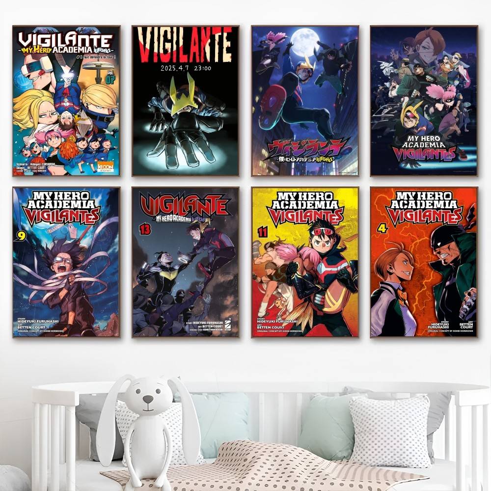 V-Vigilante B-Boku no Hero Academia I-Illegals Самоклеящийся Арт Постер Ретро Крафт Бумажная Наклейка DIY Комната Бар Кафе Наклейки