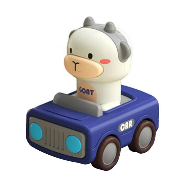 Press and Go Car Toys for Toddlers Animal Baby Car Toys Push Go Friction Vehicle Toys for Infants Birthday Gifts for Boys Girls