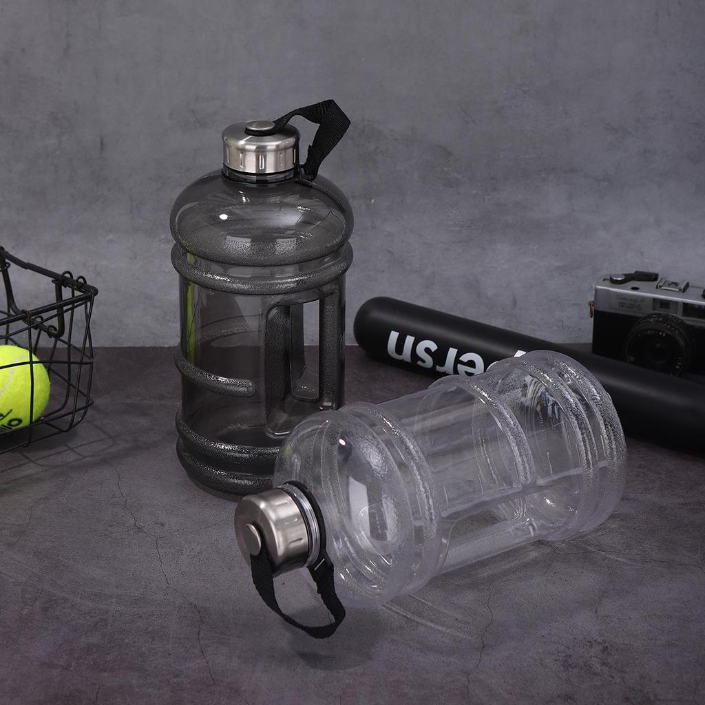 2,2 л Прочная пластиковая спортивная бутылка для воды со стальной крышкой - Ударопрочная и портативная для использования на открытом воздухе