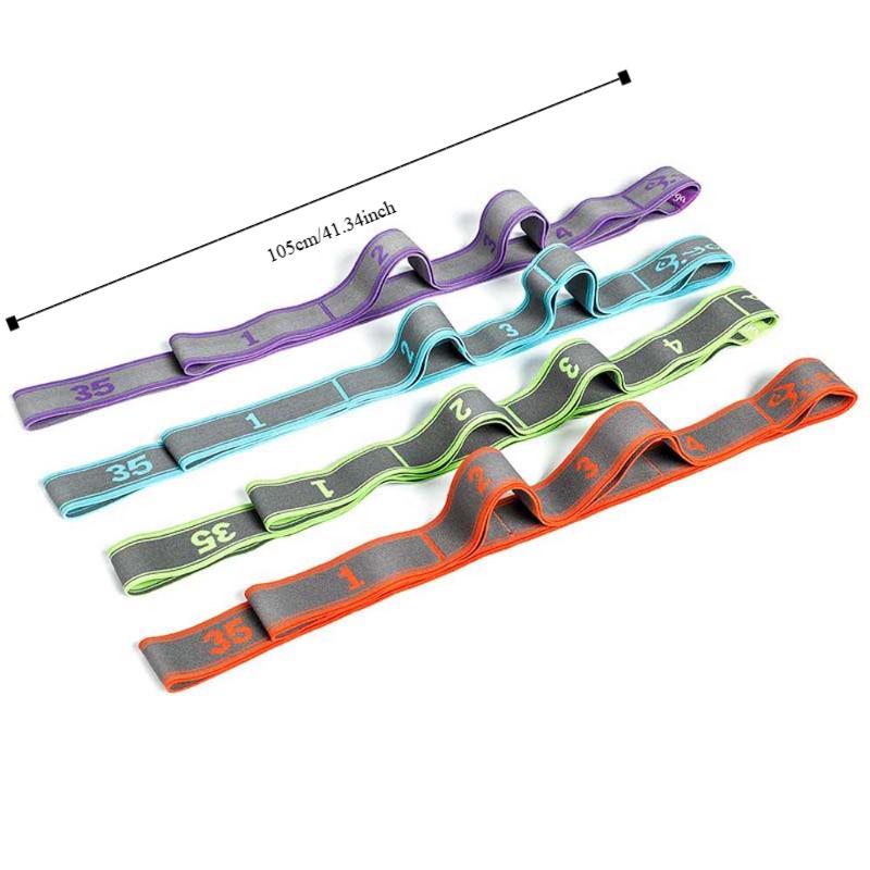 Fitness Latex wire Nylon Resistance Elastic Multi Loops Pilates Yoga Belt Tension Band Stretch Rope