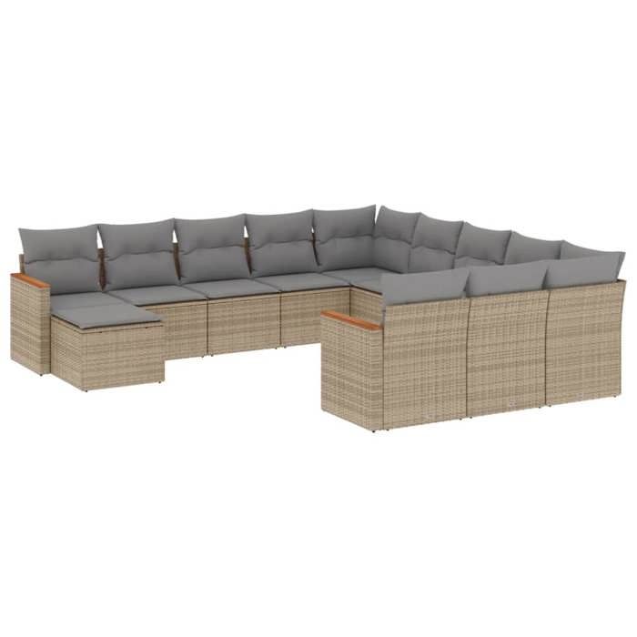 VidaXL Salon de Jardin avec Coussins 12 pcs, Canapés de Terrasse, Ensemble de Meubles de Patio, Mobilier d'Extérieur, 3226584