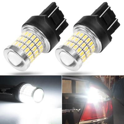 Чрезвычайно яркий 7443 7440 T20 7441 W21W 58-SMD светодиодный светильник, замена белого цвета для автомобиля, резервные задние стоп-сигналы заднего хода, лампы DRL 2X