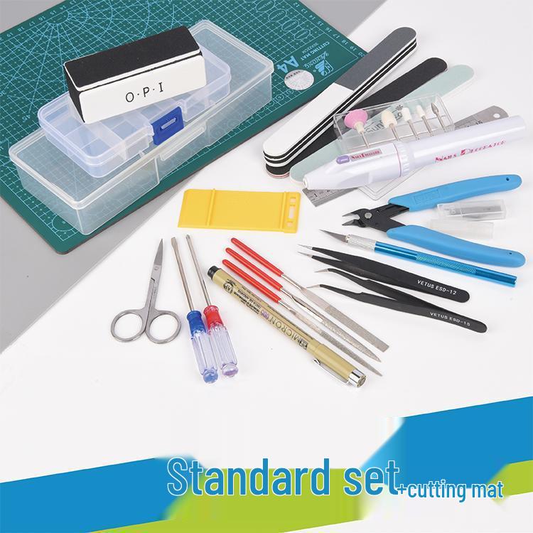 Набор инструментов для сборки моделей Gundam: Кусачки, Хобби-нож, Пинцет, Электрический полировщик