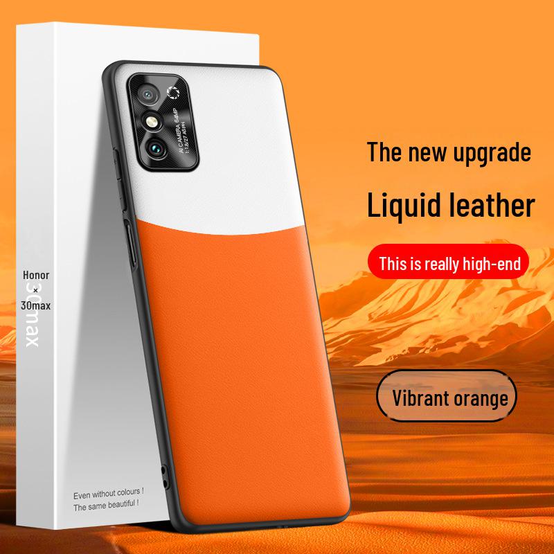 Защитный чехол из жидкой кожи для Honor X30Max, разработанный для предотвращения падений и пятен, может быть отправлен как единое целое.