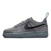 Детские кроссовки Air Force 1 Low GS Cut Out Swoosh - Дымчато-серые, черные, светло-фото-синие DQ1097-001