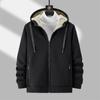 Новый осенне-зимний кардиган из овечьего бархата, мужской спортивный топ большого размера, утолщенная толстовка с капюшоном, теплая модная куртка