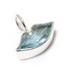 Natural Sky Blue Topaz Kiss Lips Pendant 925 Sterling Silver Jewelry Gift Her