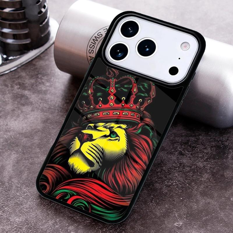 Чехол для телефона Rasta Lion Reggae Bob Marleys для iPhone 17 16 15 Pro Max Air 14 13 12 11 Plus Ударопрочный Capa Cover