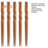 5 Pairs Food Chopsticks Tight Bite Grab Food Natural Bamboo Wood Practical Carbonized Twist Chinese Style Chopsticks Home Supplies