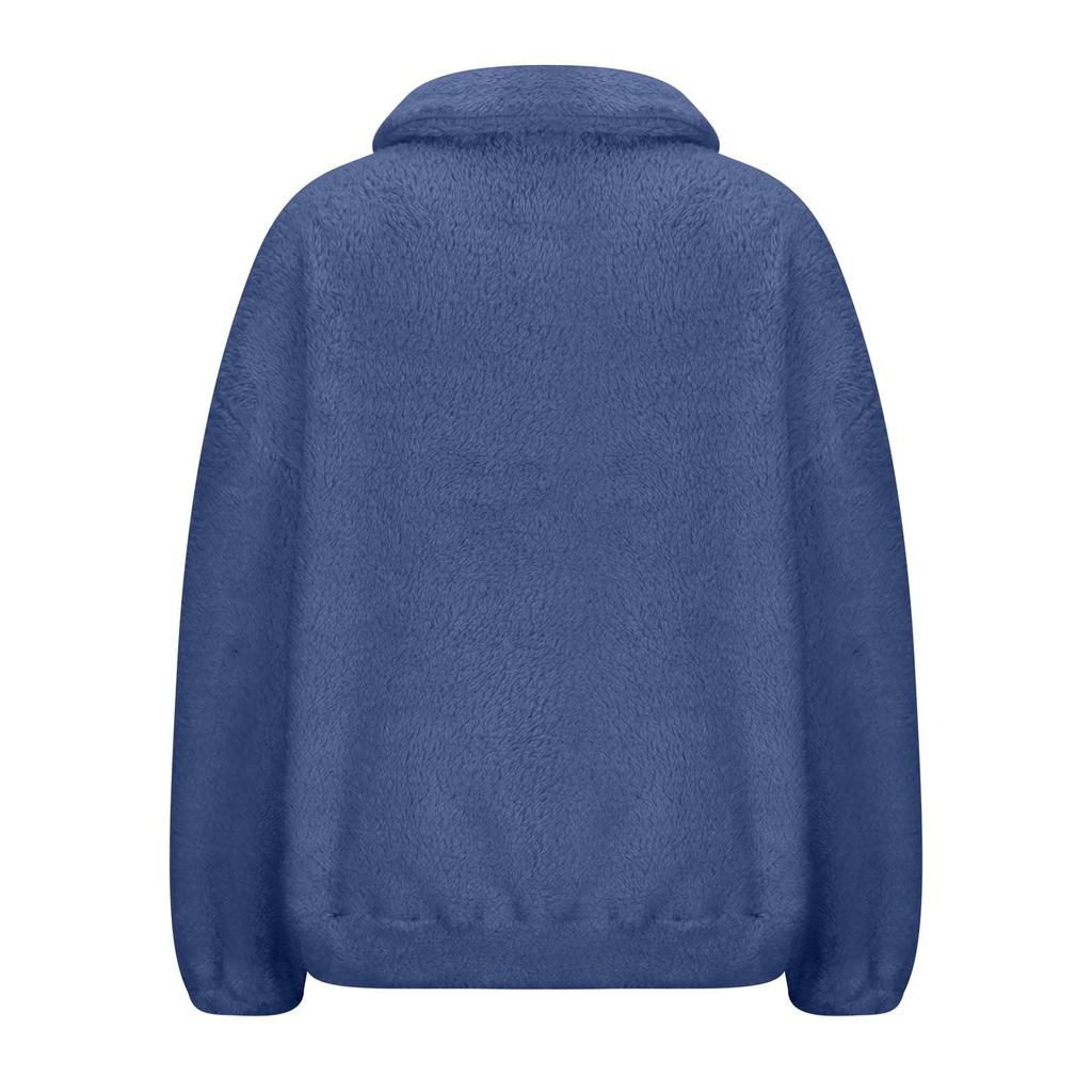 Женская плюшевая толстовка, женская модная повседневная толстая толстовка с капюшоном и карманом на молнии с длинными рукавами