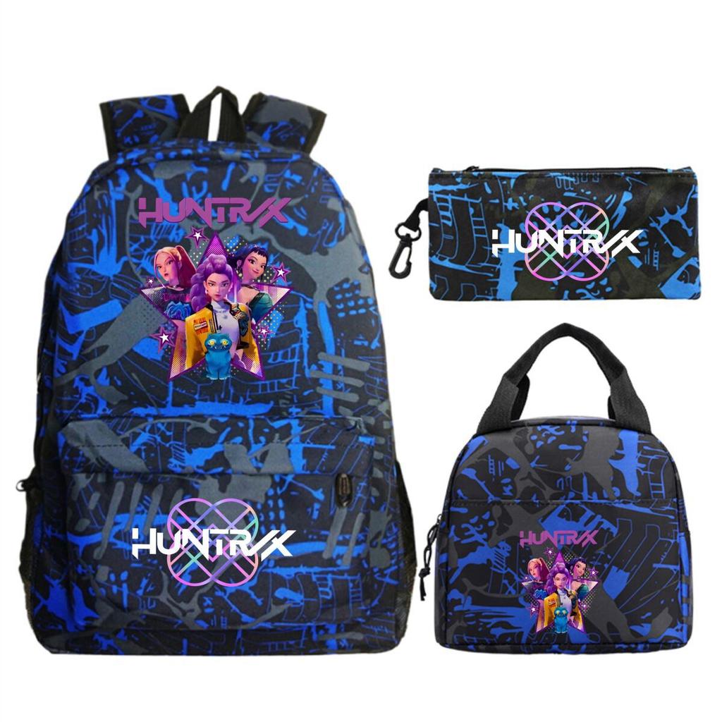 Animation Cartoon Peripheral Three-Piece Schoolbag Campus Primary And Secondary School Students Leisure Backpack Pencil Bag Lunch Bag