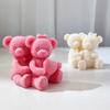 Bear Candle Silicone Mold for Handmade Desktop Decoration Gypsum Epoxy Resin Aroma Candle Mould for Home Decoration