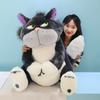 30-60cm  Lucifer Plush Toy Kawaii Stuffed Animal Plush Doll Japan Figaro Cinderella'S Cat Kids Girl Birthday Gifts Toys