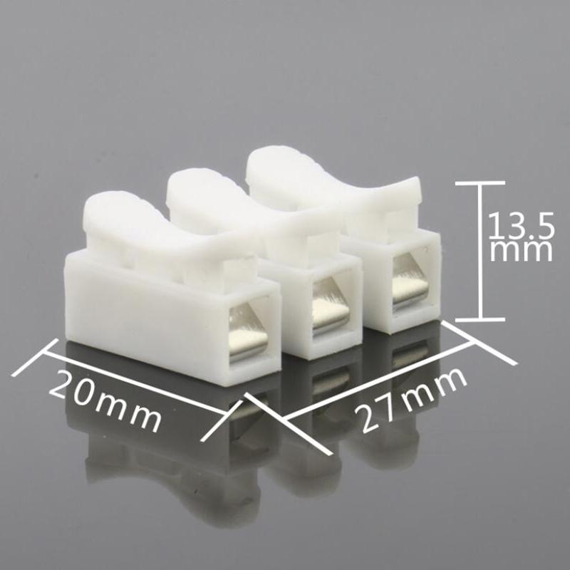 20pcs-50pcs Electrical Cable Connectors CH2 CH3 No Solding Quick Cable Wire Connector No Screw Terminal Block Spring Clamp