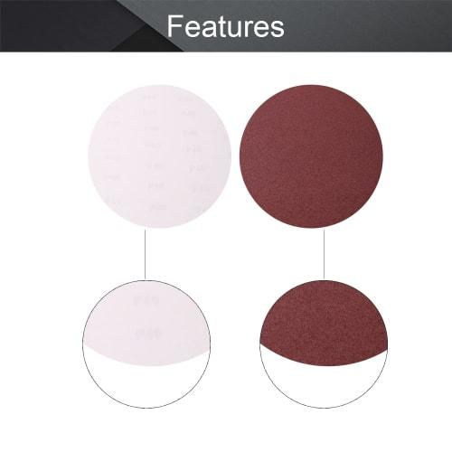Utoolmart Sanding Paper, Disc Paper, 12-inch, Precision 40#, Pack of 8, Self-Adhesive Sandpaper, Disc Sandpaper, Round Paper for Electric Sanders, Woo