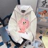 Женский свитшот оверсайз с капюшоном, утолщенный, свободного кроя, повседневный пуловер с длинным рукавом, зимний свитшот-топ