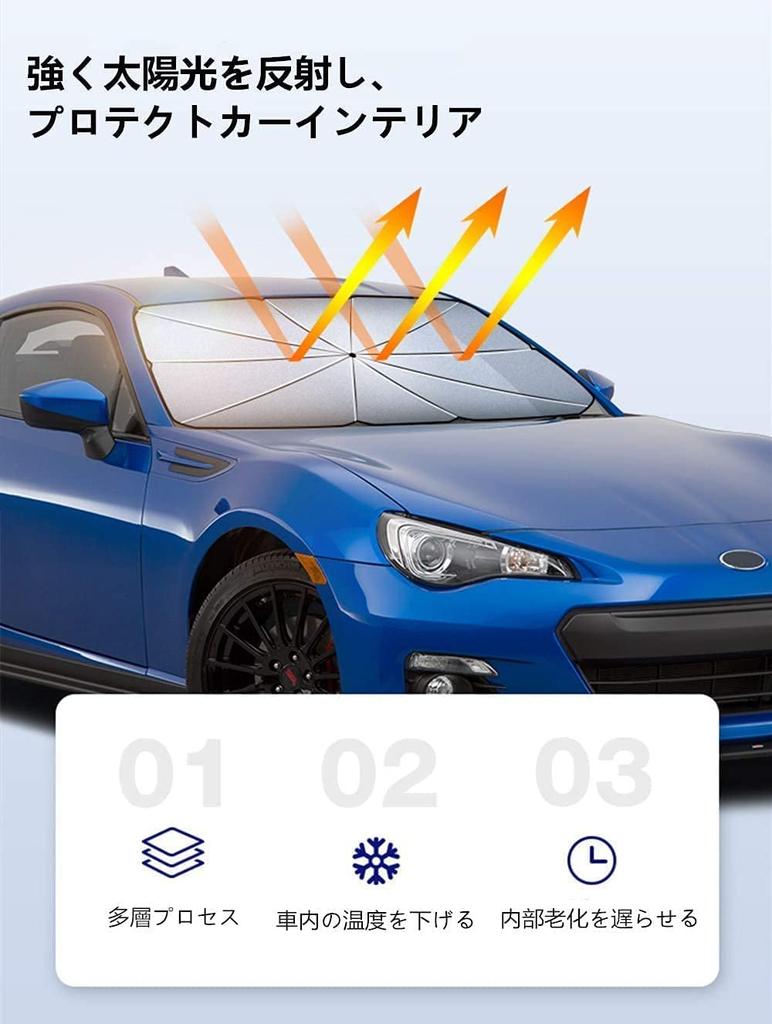 Sunshade for Car Windscreen, Titanium Insulation Material, UV/Heat Protection, Easy Installation, Light Blocking, Privacy