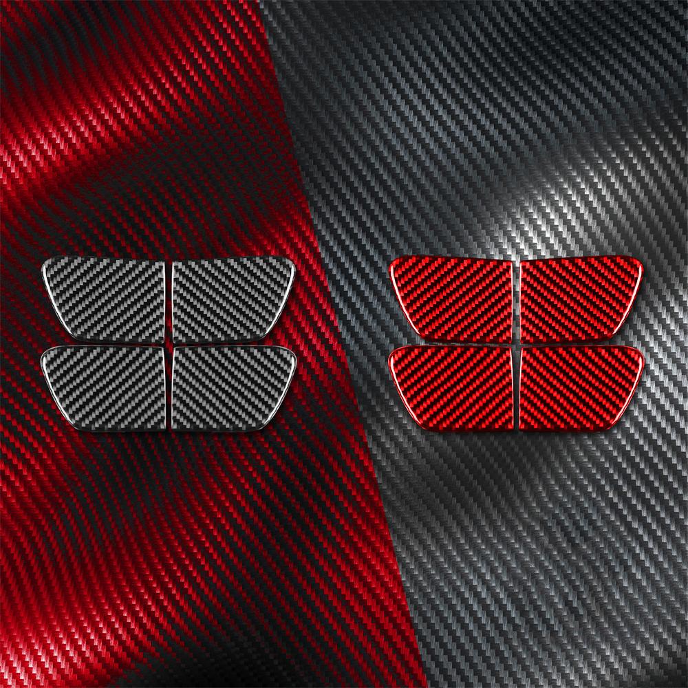 Set Real Carbon Fiber Car Door Handle Cover Trim Kit For Honda Accord 2014-2017