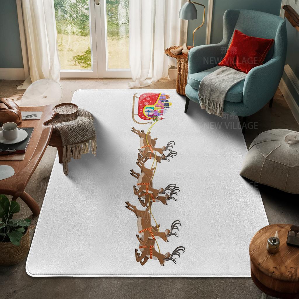 Ковер у входа в дом Домашний коврик у двери Гостиная Ванная Комната Ноги ванная комната Нескользящие коврики с водопоглощением для ванной Счастливого Рождества зима