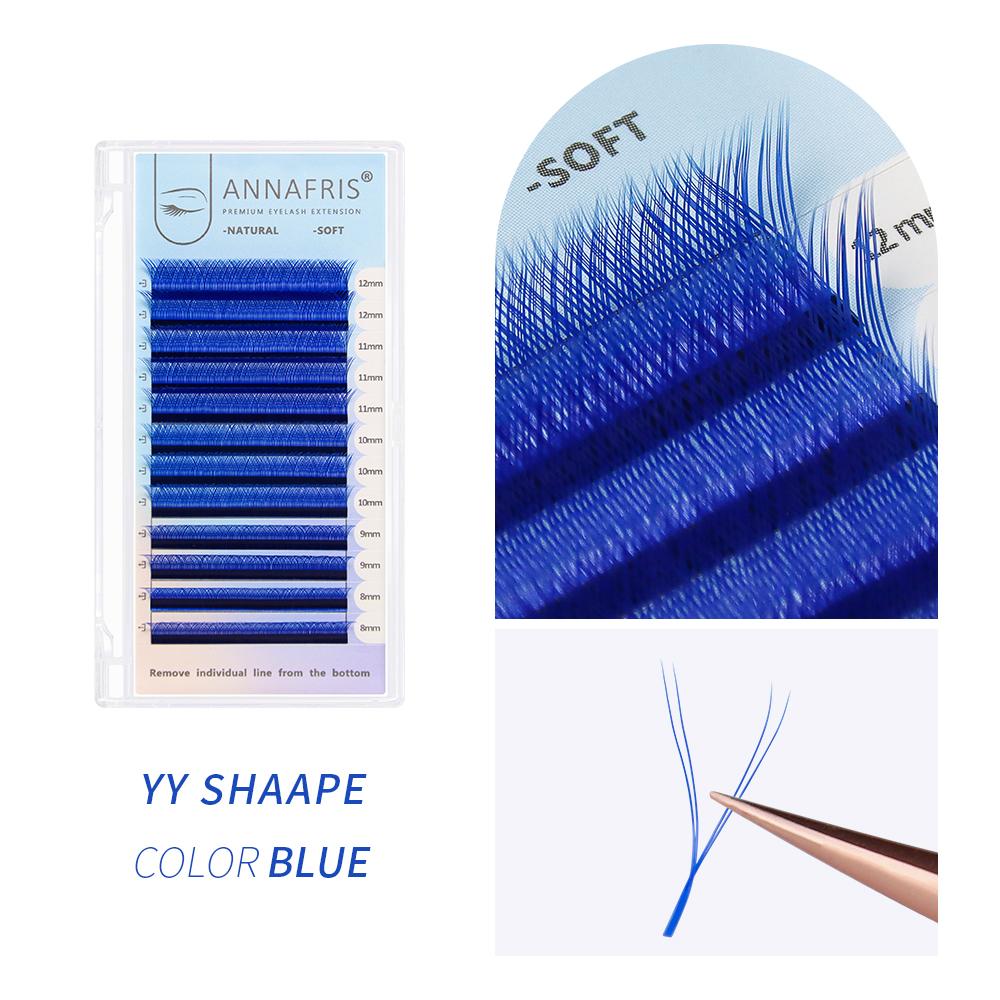 ANNAFRIS C/D Curl YY Ресницы Цвет Натуральная форма Y Индивидуальные наращивания ресниц