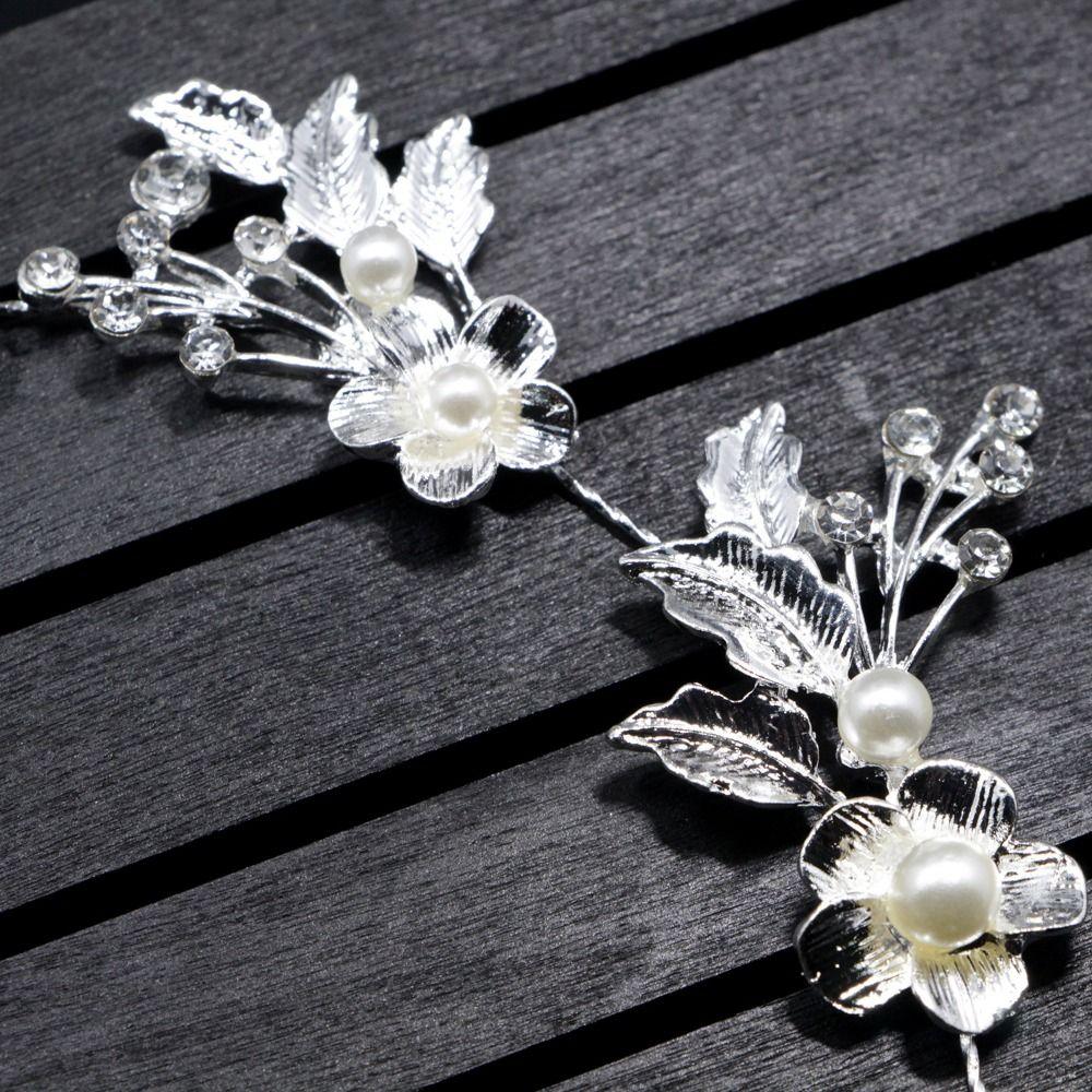 Luxury Crystal Pearl Hair Vine Shiny Fashion Bridal Hairband Banquet Dancing Party