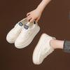 Fashion Platform White Shoes Women's Autumn and Winter Lace-up Versatile Student Height-increasing Casual Shoes Big Head Wear-resistant Sports Board