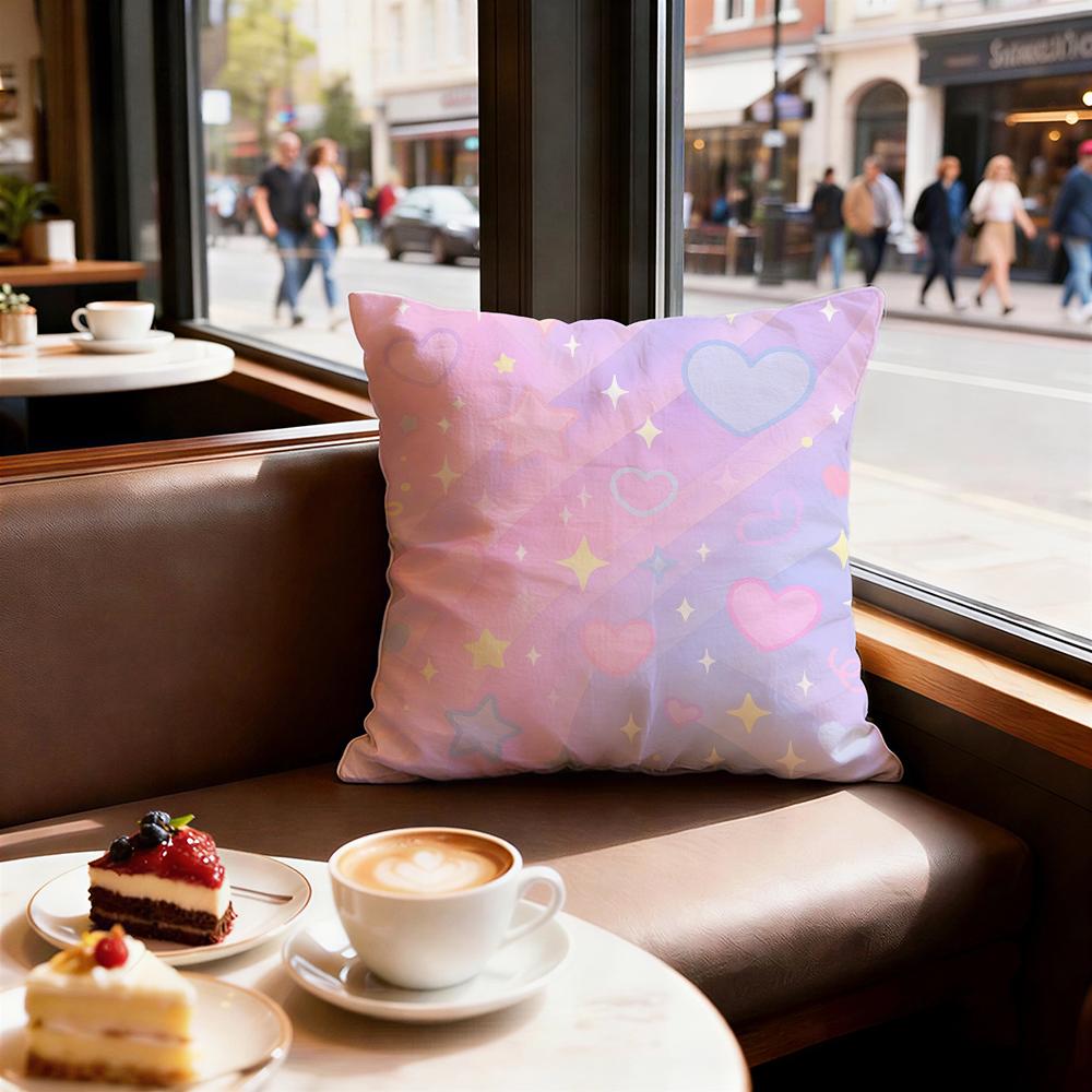 Cartoon style Pattern Cushion Cover Set of Decorative Short Plush Pillow Covers for Sofa Soft Cushion Case x cm