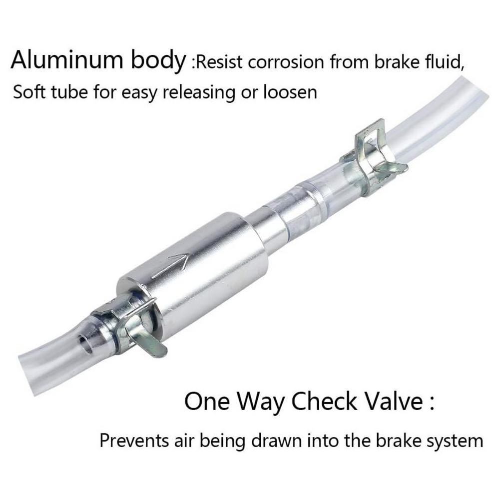 Brake Bleeder Hose with One Way Check Valve Tube Bleeding Tool Kit for Car Motorcyle Clutch Hydraulic Brake Fluid Bleeder