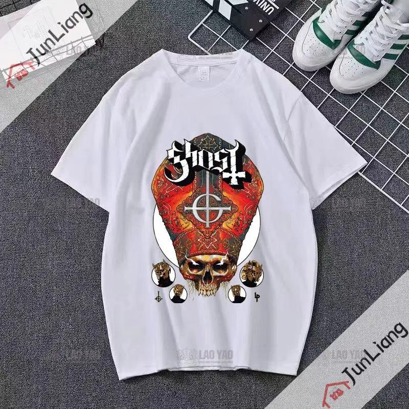 Футболка Ghost Band Unisex's Funny Unisexga Shirt Unisex Japanese Street Casual Unisexga Clothing