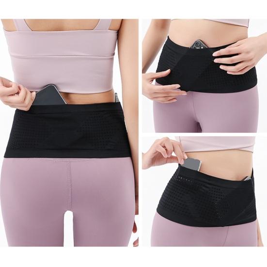 Невидимая поясная сумка, бесшовный противоударный пояс для бега, спортивная сумка, спортивная сумка унисекс, сумка Fanny для мобильного телефона