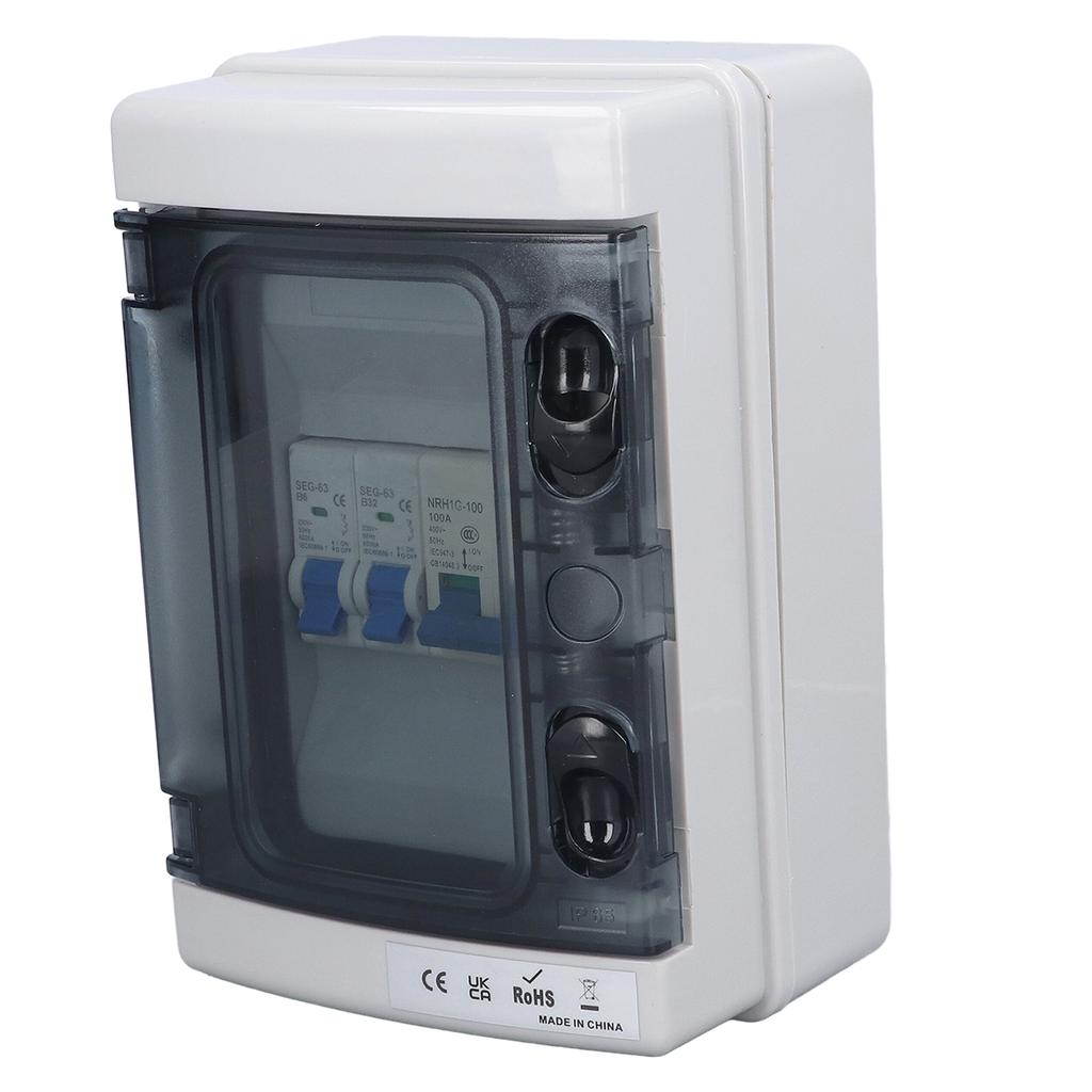 Waterproof Distribution Box ABS PC Circuit Breaker Distributions Protection Boxes for Garages 230V