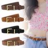 Retro Fashion Pin Buckle Suede Leather Belt Luxury Design Casual Business Waist Belt Retro Waistband For Women