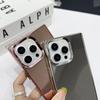 Однотонный тонкий глянцевый чехол для телефона iPhone 16 Pro Max 15 14 Pro 13 12 11 TPU мягкий противоударный защитный бампер для объектива