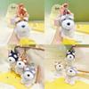 Jinnew Cute Plush Schnauzer Keychain With Bell For Bag Decoration Gift And