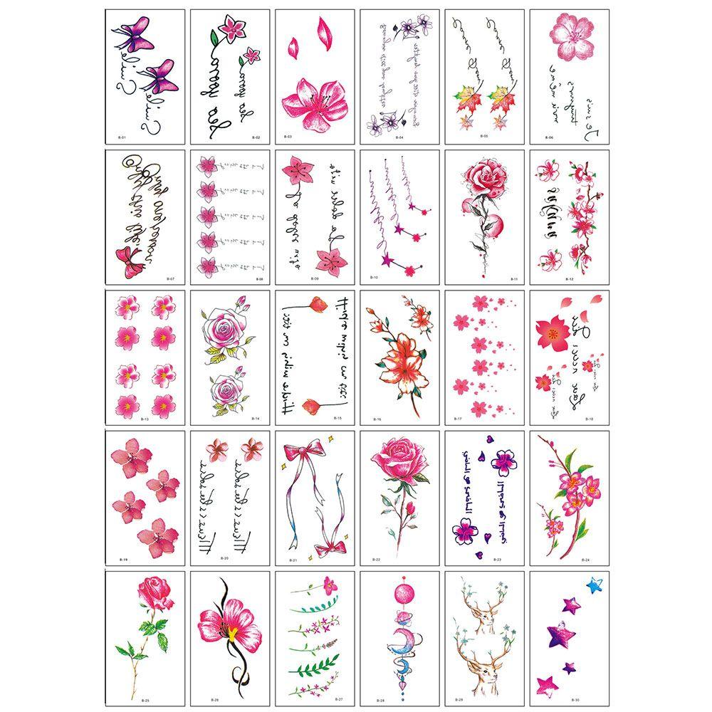 Имитация цветного рисунка Водонепроницаемые временные татуировки Наклейки на тело Поддельные татуировки Наклейки
