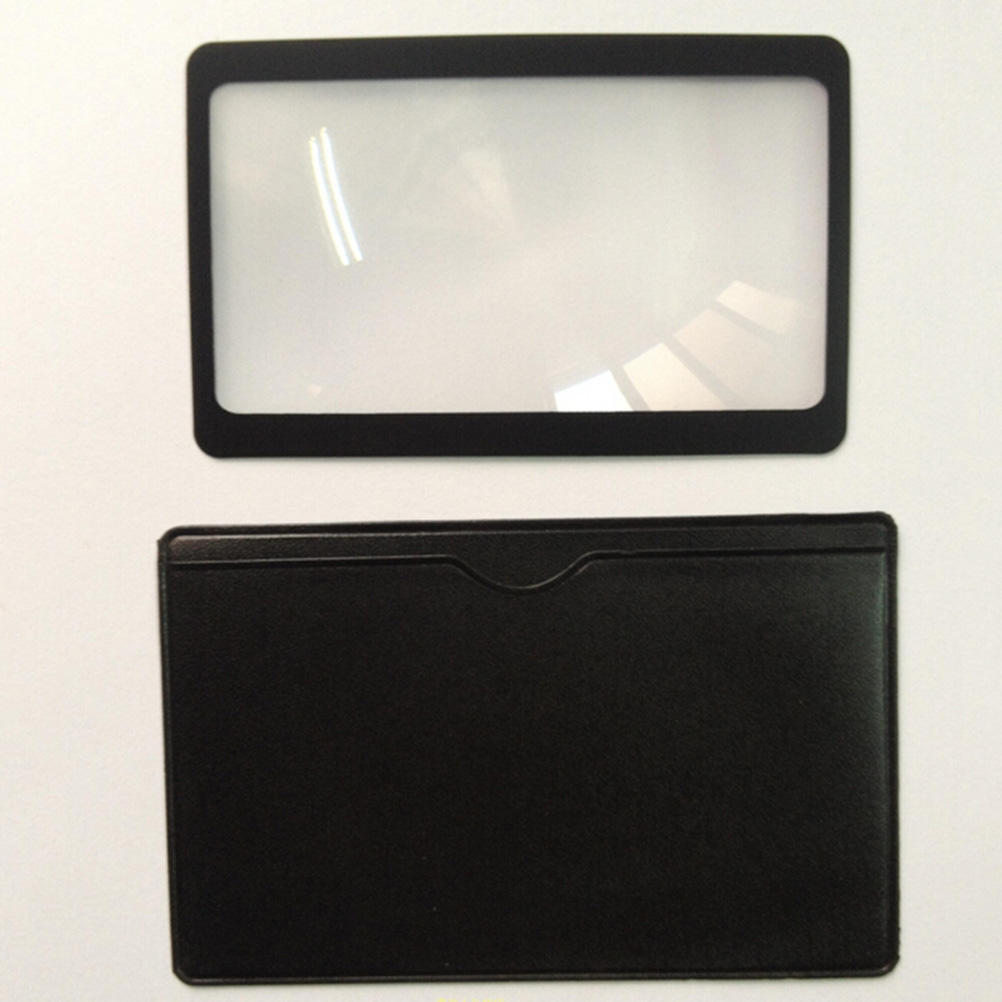 3 шт. Карманная лупа для чтения кредитных карт, увеличительный инструмент, зажим для кошелька, линза лупы