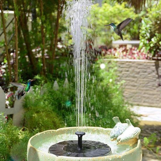 Solar Fountain Pump Kit Solar Powered Bird Bath Fountain with 6 Spray Nozzles