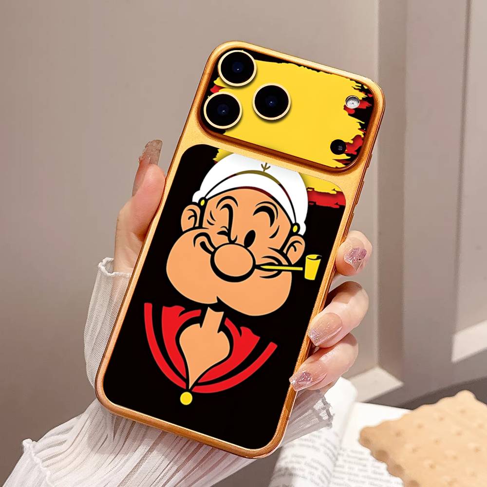Мультяшная Анимация P-Попай Ретро Для IPhone 17 Pro 17 Pro Max Задняя Наклейка-Обертка Защитная Наклейка