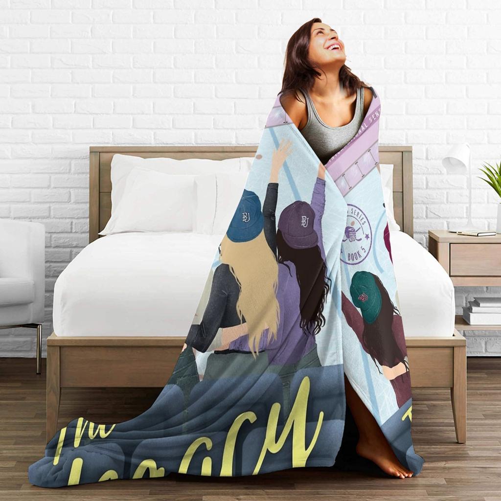 Off Campus The Legacy Knitted Blankets  Wool Throw Blanket Home Couch Portable Ultra-Soft Warm Bedspreads,