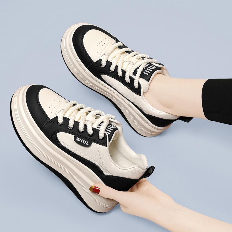 Интернет-звезда Board FootPairs для Женщин Весенний Сезон Совершенно Новые Ретро Толстая Подошва Увеличивающие Рост и Растворяющие Женские FootPairs Повседневная Носка и