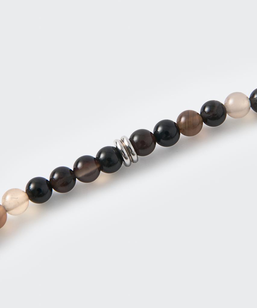 Musinsa Standard Mini Agate Gemstone Bracelet [Brown]