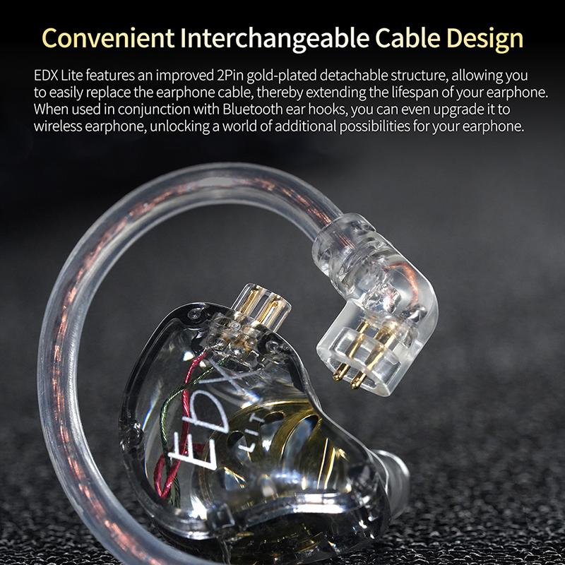 Оригинальные наушники KZ EDX Lite HIFI Bass, стереонаушники для музыки, внутриканальные наушники IEM, мониторные наушники для сцены, игровые спортивные наушники Pro